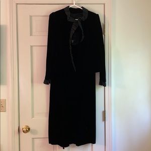 Vintage Bloomingdales Black Velvet 3-Piece Outfit